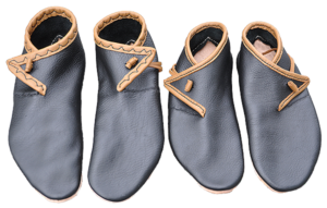 two pairs of Viking Age shoes