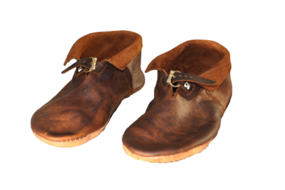 round-toed shoes with buckles