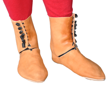 boots with 6 leather toggles