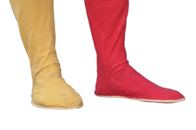hosen with sewn-on leather soles